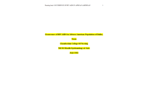 NR 503 Week 6 Assignment; Evaluation of an Epidemiological Disease or Problem-HIV Paper ►