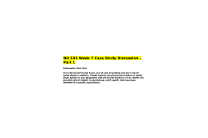 NR 503 Week 7 Case Study Discussion ►