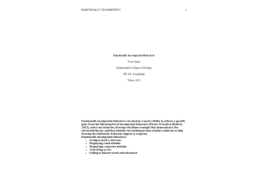 NR 504 Week 4 Discussion Question - Emotionally Incompetent Behaviors →