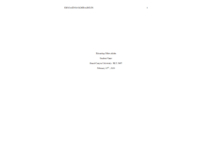 HLT 306V Topic 4 Assignment; Educating Older Adults Essay and Interview