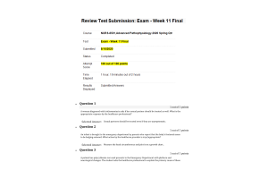NURS 6501 Week 11 Final Exam: 100 out of 100 Points