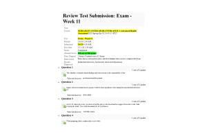 NURS 6512N-1, NURS-6512D-1, NURS-6512C-1, Week 11 Final Exam: 100 out of 100 Points