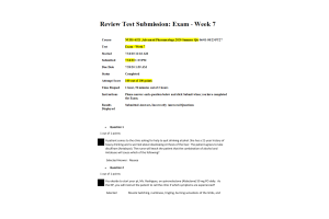 NURS 6521 Week 7 Midterm Exam; 100 out of 100 Points