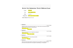 NURS 6551 Week 6 Midterm Exam (100 out of 100 Points)