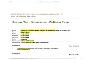 NUNP 6531F-2, NUNP 6531N-2; Exam - Week 6 Midterm (99% Correct)