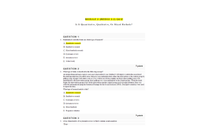 NURS 6052 Module 2 (Weeks 2-3) Quiz; Is It Quantitative, Qualitative, or Mixed Methods