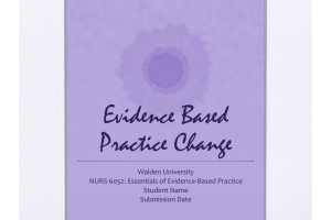 Evidence Based Project, Part 5Recommending an Evidence-Based Practice Change