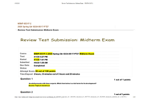 NRNP 6531 Week 6 Midterm Exam (99 out of 100 Points)