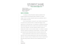 NRS 451VN Topic 1 Assignment; Resume and Cover Letter