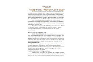 NRNP 6531 Week 9 Assignment; i-Human Case Study; Evaluating and Managing Musculoskeletal Conditions