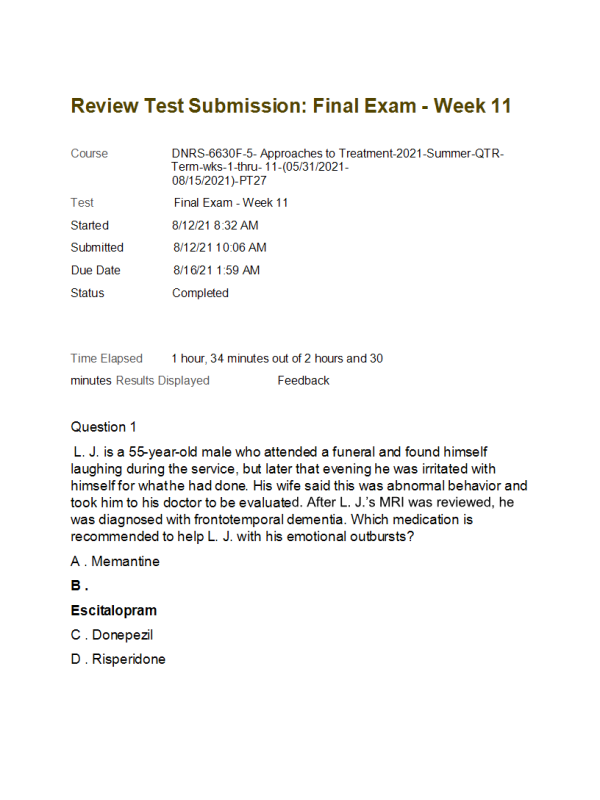 DNRS 6630F-5, Week 11 Final Exam