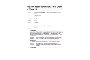 NURS 6630N-29, Week 11 Final Exam
