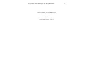 NUR 590 Topic 6 Assignment; Evidence-Based Practice Proposal - Section F; Evaluation of Process