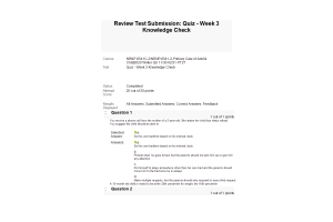 NRNP 6541 Week 3 Quiz-Knowledge Check
