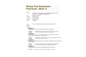 NURS 6630N-30, Week 11 Final Exam