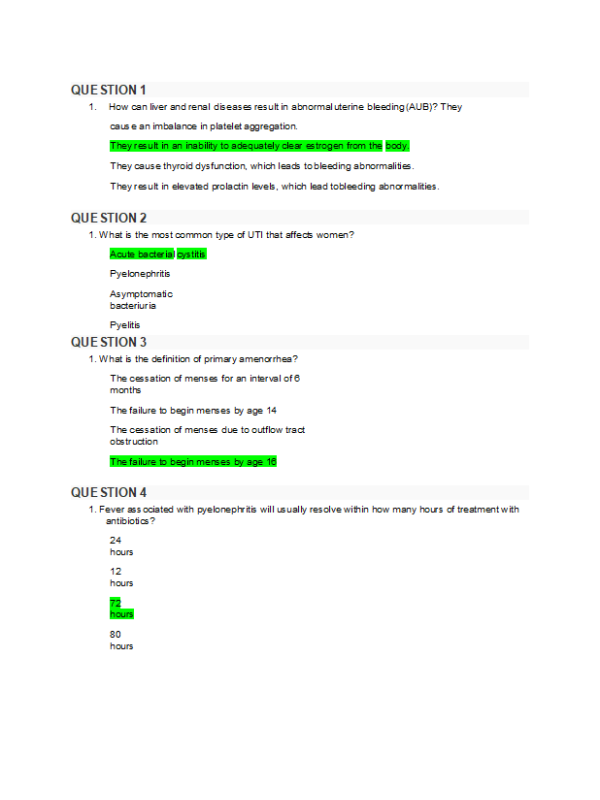 NRNP 6552 Week 5 Knowledge Check (Module 2)