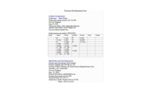 PRAC 6540 Week 1 Assignment 1; Practicum Site Information