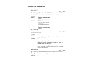 NRNP 6568 Week 1 Knowledge Check - Professional Issues (10 out of 10 Points Fall QTR)