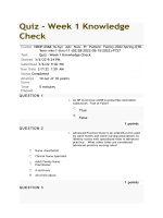 NRNP 6568 Week 1 Knowledge Check - Professional Issues (10 out of 10 Points)