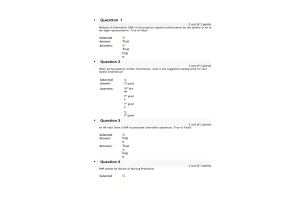 NRNP 6568 Week 1 Knowledge Check - Professional Issues (10 out of 10 Points)