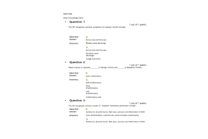 NRNP 6568 Week 3 Knowledge Check - HEENT Conditions (10 out of 10 Points)