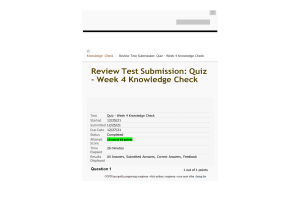 NRNP 6568 Week 4 Knowledge Check - Cardiac and Pulmonary Conditions (10 out of 10 Points)