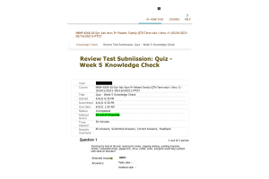 NRNP 6568 Week 5 Knowledge Check - Gastrointestinal and Renal Conditions (10 out of 10 Points)