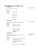 NRNP 6568 Week 6 Knowledge Check - Musculoskeletal and Neurological Conditions (10 out of 10 Points)