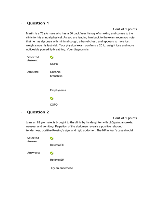 NRNP 6568 Week 8 Comprehensive Practice Questions (100%_Correct)