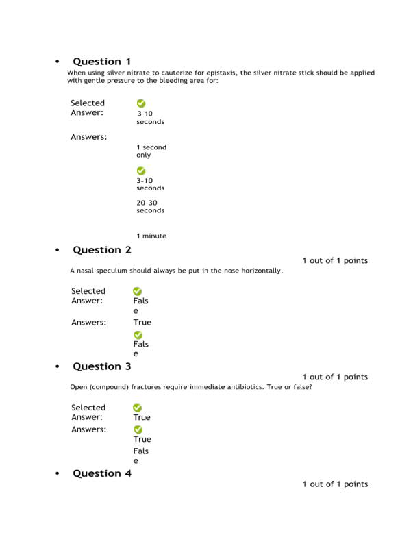 NRNP 6568 Week 8 Knowledge Check - Dermatological and Mental Health Conditions (10 out of 10 Points)