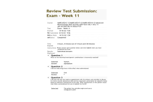 NURS 6521C-12, NURS-6521F-12, NURS-6521N-12, Advanced Pharmacology; Exam - Week 11 Final