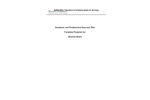 NURS 6003 Academic Success and Professional Development Plan; All Assignments Part 1 - 4