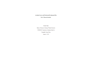 NURS 6003 Week 5 Assignment; Academic Success and Professional Development Plan Part 3; Strategies to Promote Academic Integrity and Professional Ethics