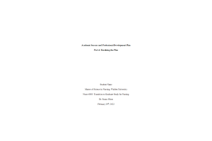 NURS 6003 Week 11 Assignment; Academic Success and Professional Development Plan Part 4; Finalizing the PlanSyllabus 2022