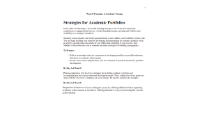 NURS 6003 Week 8 Discussion; Strategies for Academic Portfolios