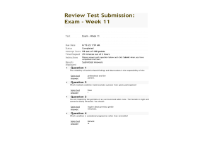 NURS 6512 Week 11 Final Exam Review Test