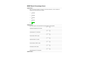 NRNP 6568 Week 8 Quiz - Knowledge Check (10 out of 10 Points)