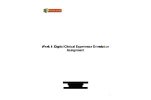 NRS 434VN Topic 1 Assignment; Shadow Health; Digital Clinical Experience Orientation