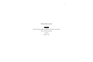 NRS 434VN Topic 2 Assignment; Developmental Assessment and the School-Aged Child.