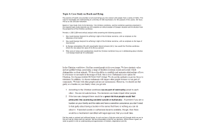 PHI 413V Topic 4 Assignment; Case Study on Death and Dying - George s Situation and Decision from the Christian Worldview Perspective