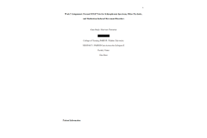 NRNP 6675 Week 5 Assignment; Focused SOAP Note for Schizophrenia Spectrum, Other Psychotic,and Medication-Induced Movement Disorders