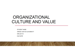 NRS 451VN Topic 4 Assignment; Organizational Culture and Values; 10-15 slide PowerPoint Presentation with speaker notes (loom)