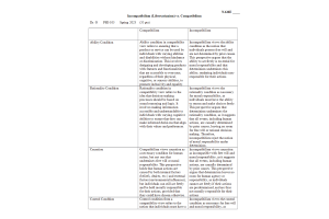 PHI 103 Week 10, Topic 5 Assessment; Libertarianism vs. Compatibilism