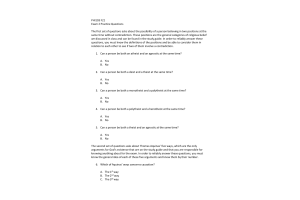 PHI 103 Week 10, Topic 5 Exam 2 Practice-Questions