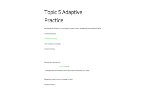 MGT 420 Topic 5 - Adaptive Practice