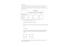 BUS 660 Topic 1 Decision Analysis - Homework