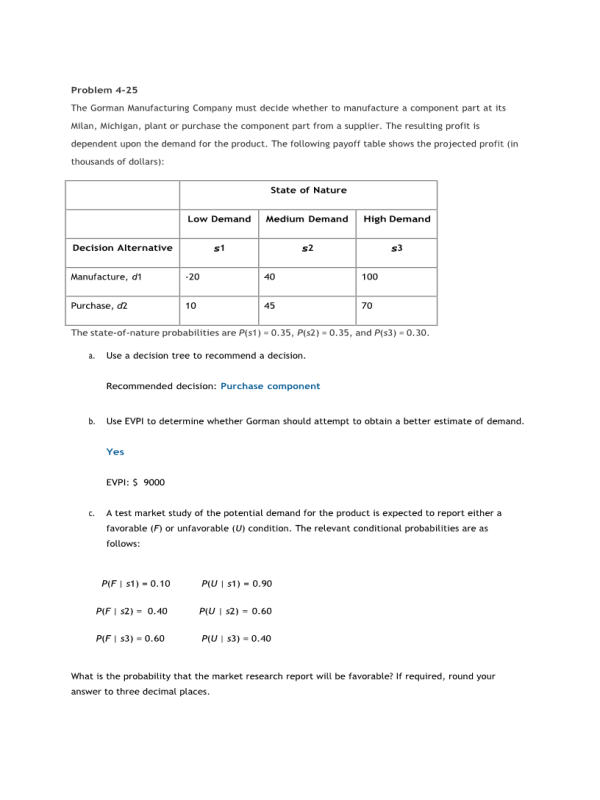 BUS 660 Topic 1 Decision Analysis - Homework