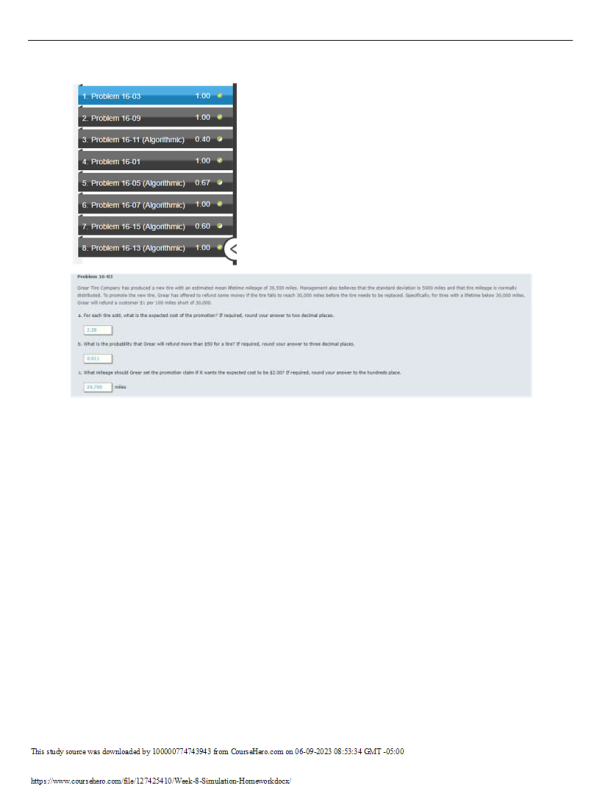 BUS 660 Topic 8 Simulation - Homework