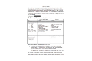 BIO 220 Topic 4 Assignment; Man vs Nature