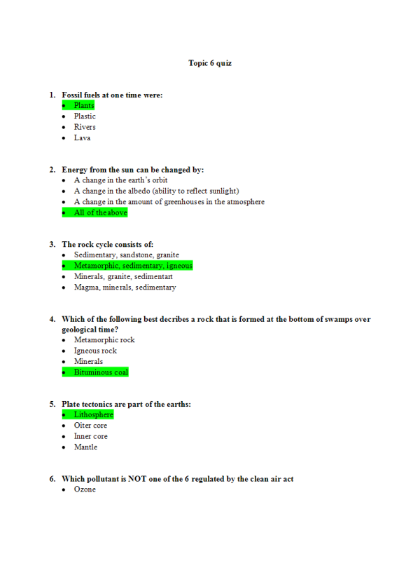 BIO 220 Topic 6 Quiz